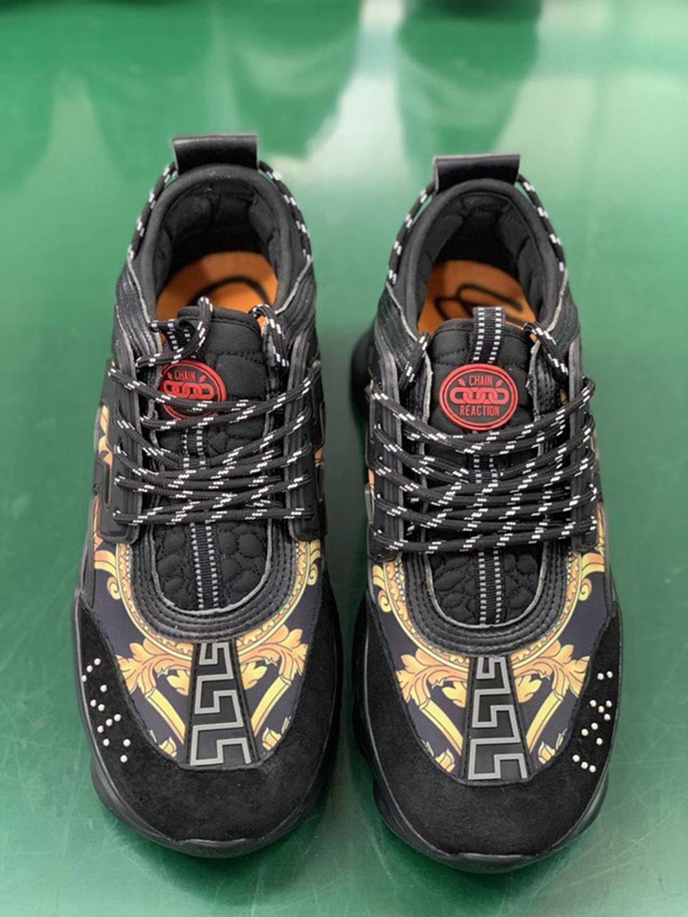 V*ERSACE CHAIN REACTION SNEAKERS BLACK