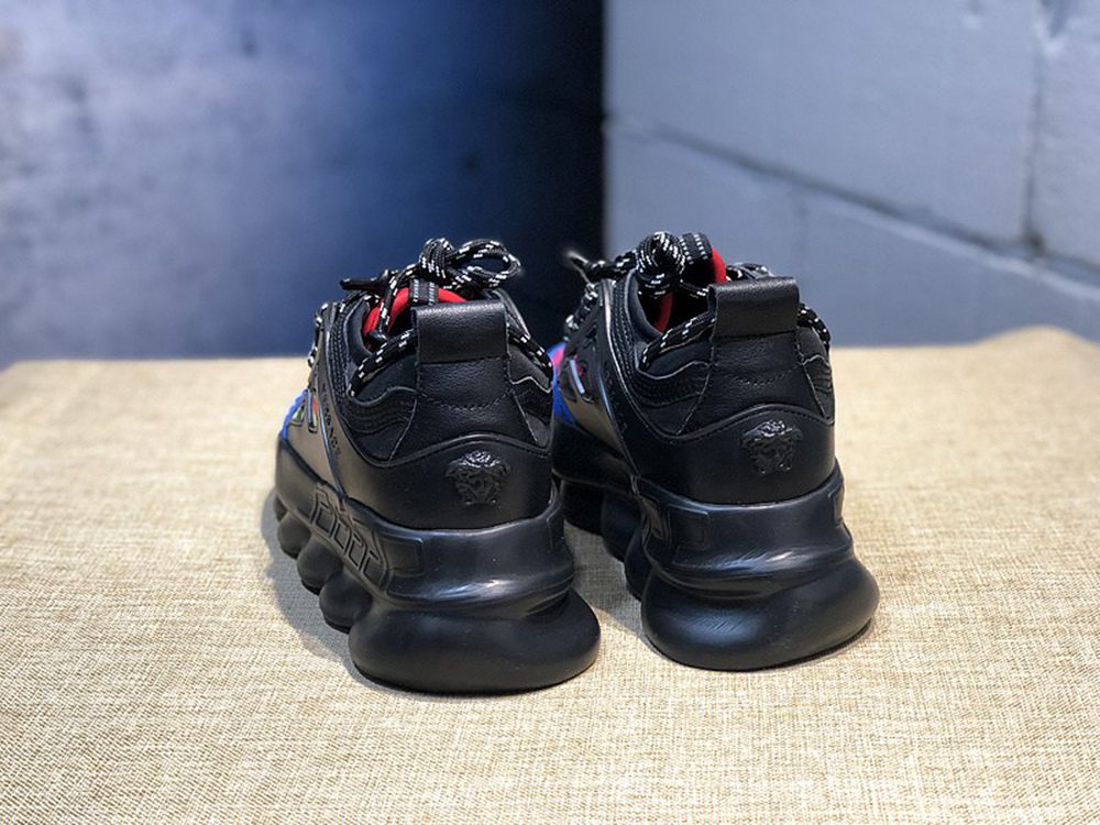 V*ERSACE CHAIN REACTION SNEAKERS BLUE&BLACK&RED
