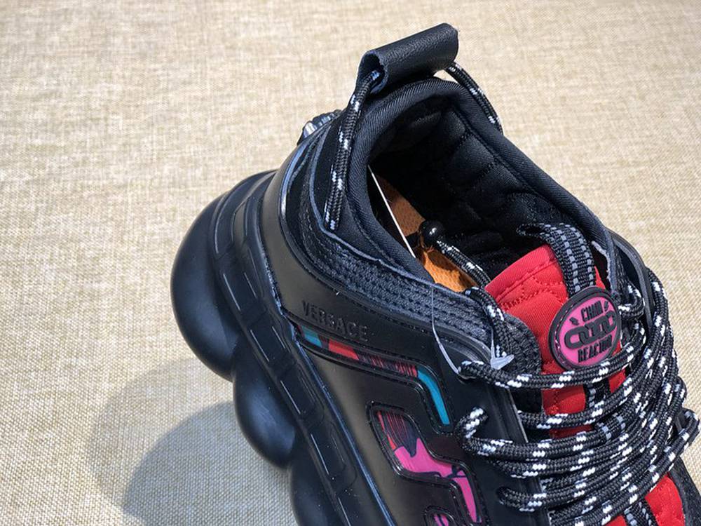 V*ERSACE CHAIN REACTION SNEAKERS BLUE&BLACK&RED