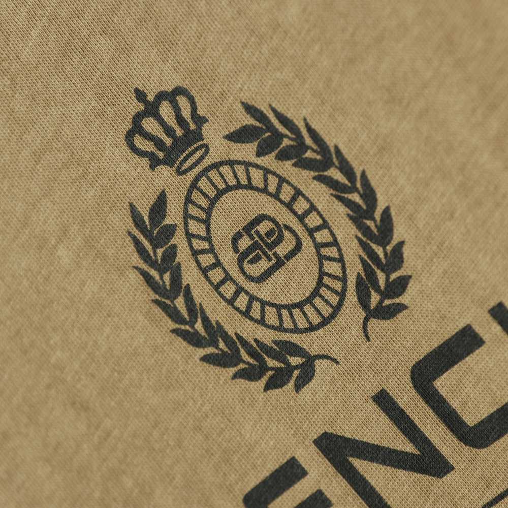 Ba1en*iaga BLCG Crown Wheat Lock Button Print Short Sleeve T-shirt