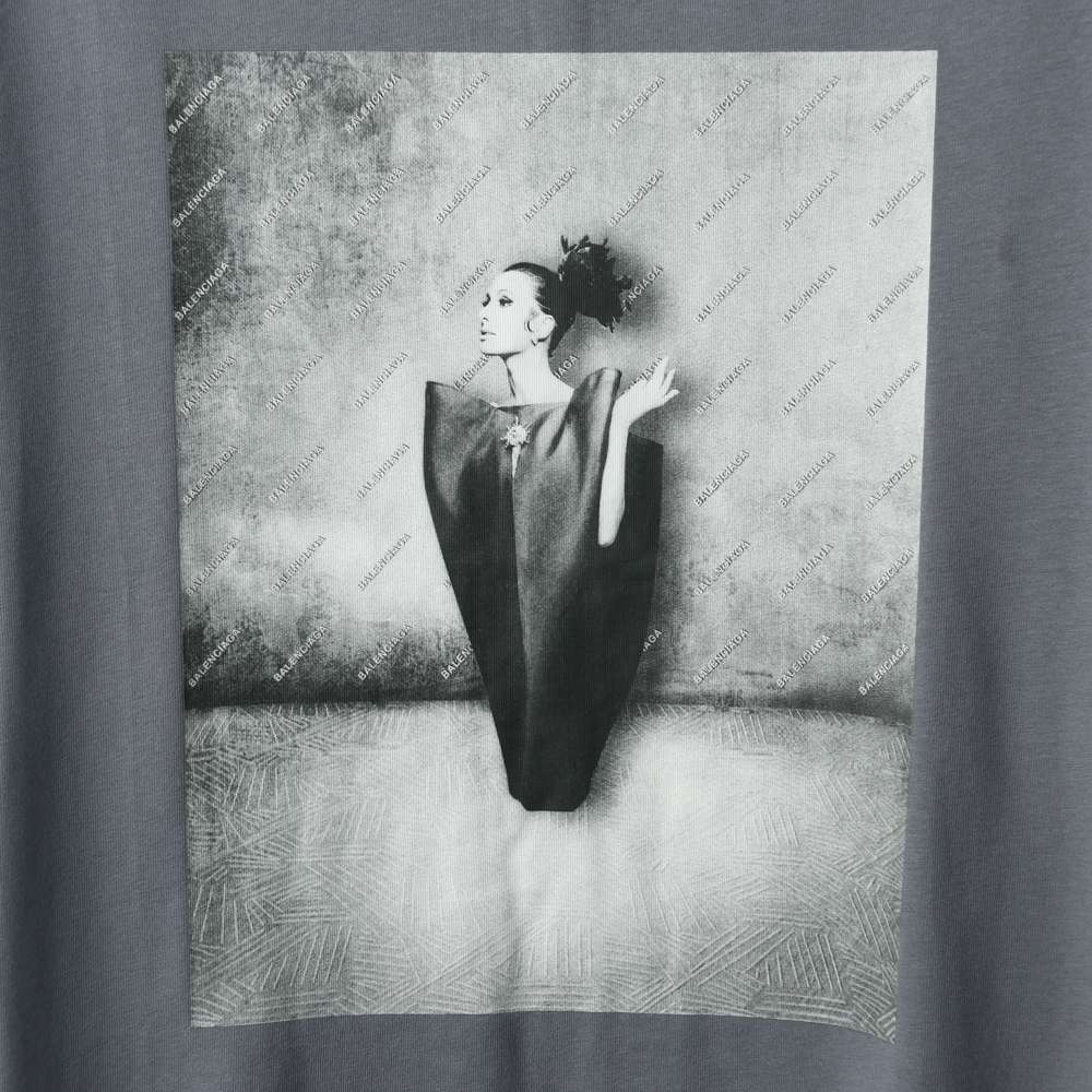 Ba1en*iaga 1960s retro vintage high-definition portrait print short sleeve