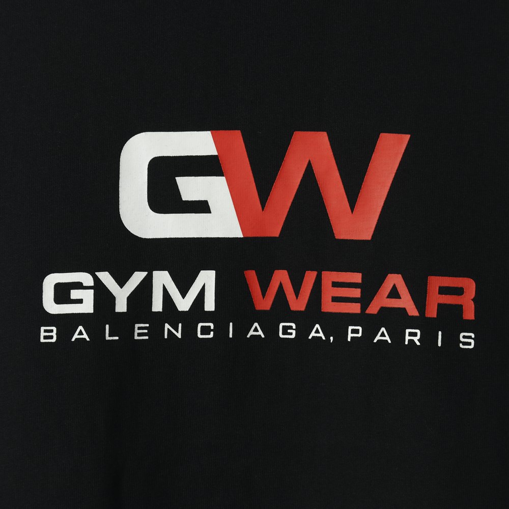 Ba1en*iaga BLCG 21ss GW GYM WEAR letter print short sleeve
