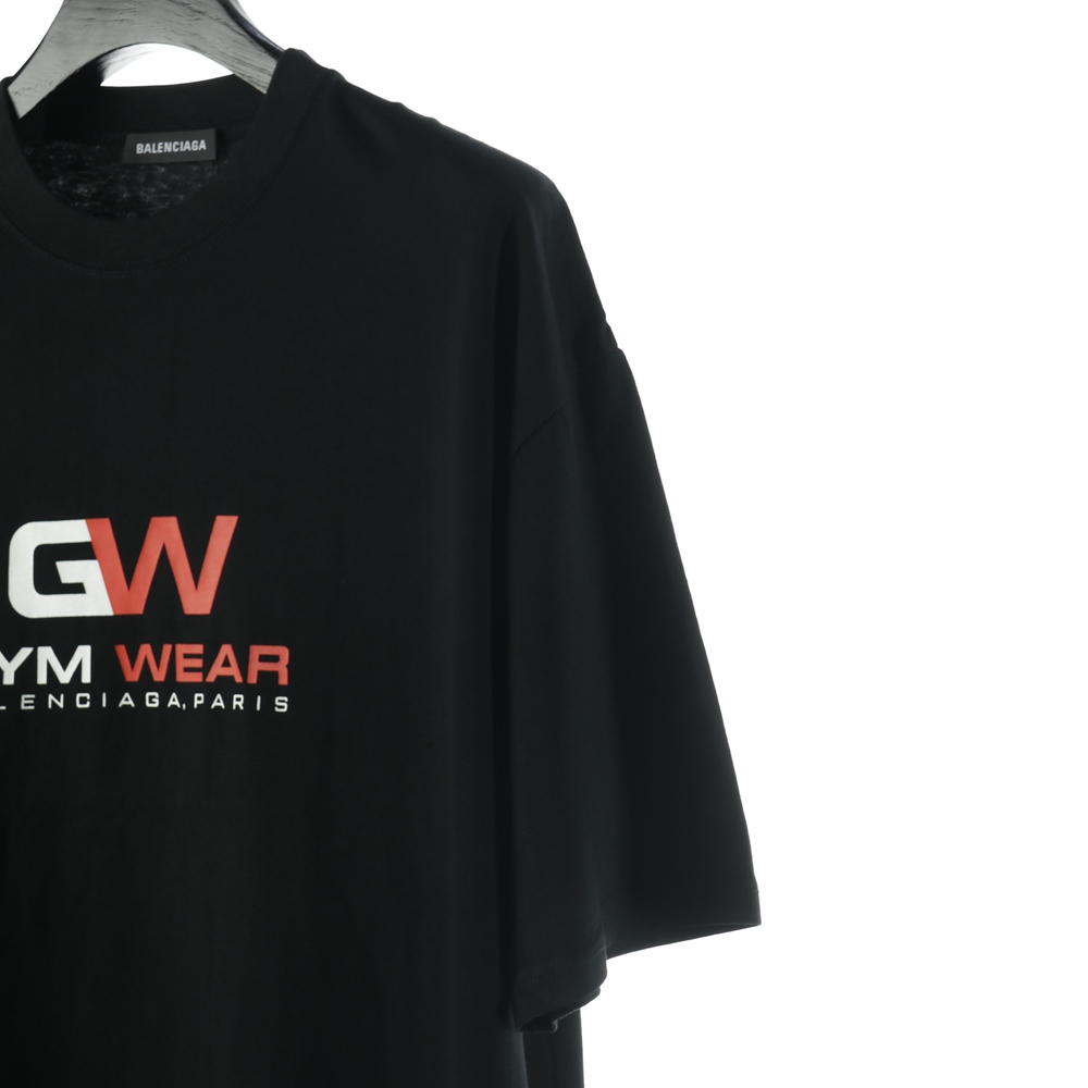 Ba1en*iaga BLCG 21ss GW GYM WEAR letter print short sleeve