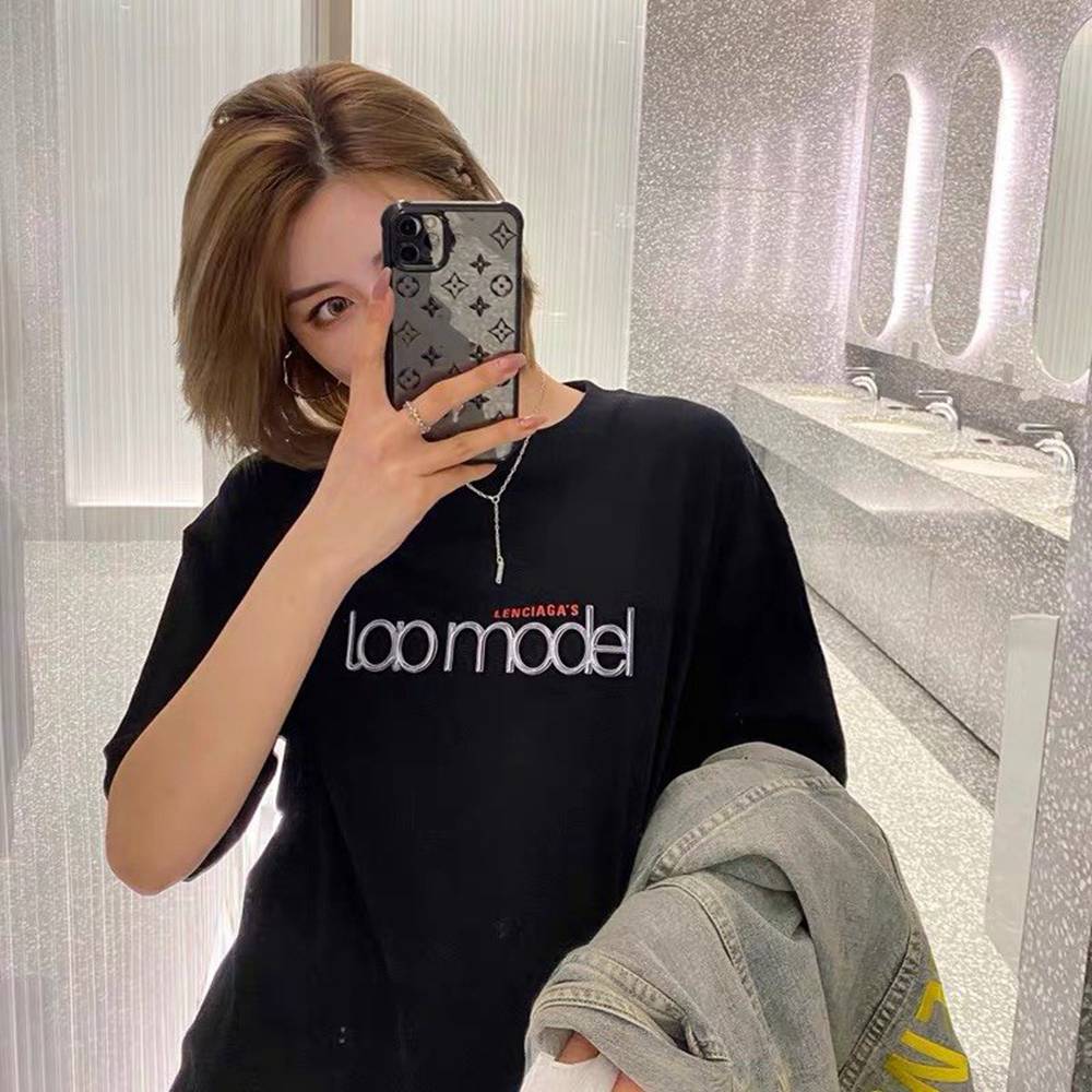 Ba1en*iaga 1961s retro vintage high-definition portrait print short sleeve