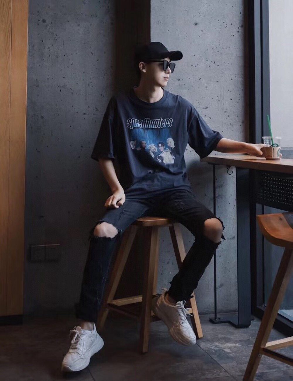 Ba1en*iaga BLCG 20ss rock band print short sleeve