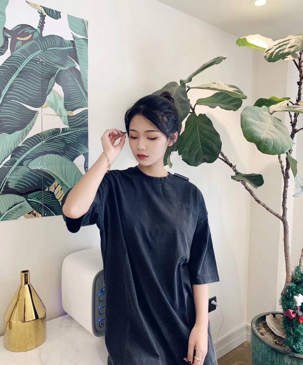 Ba1en*iaga BLCG 2020ss shoulder label wash short sleeve