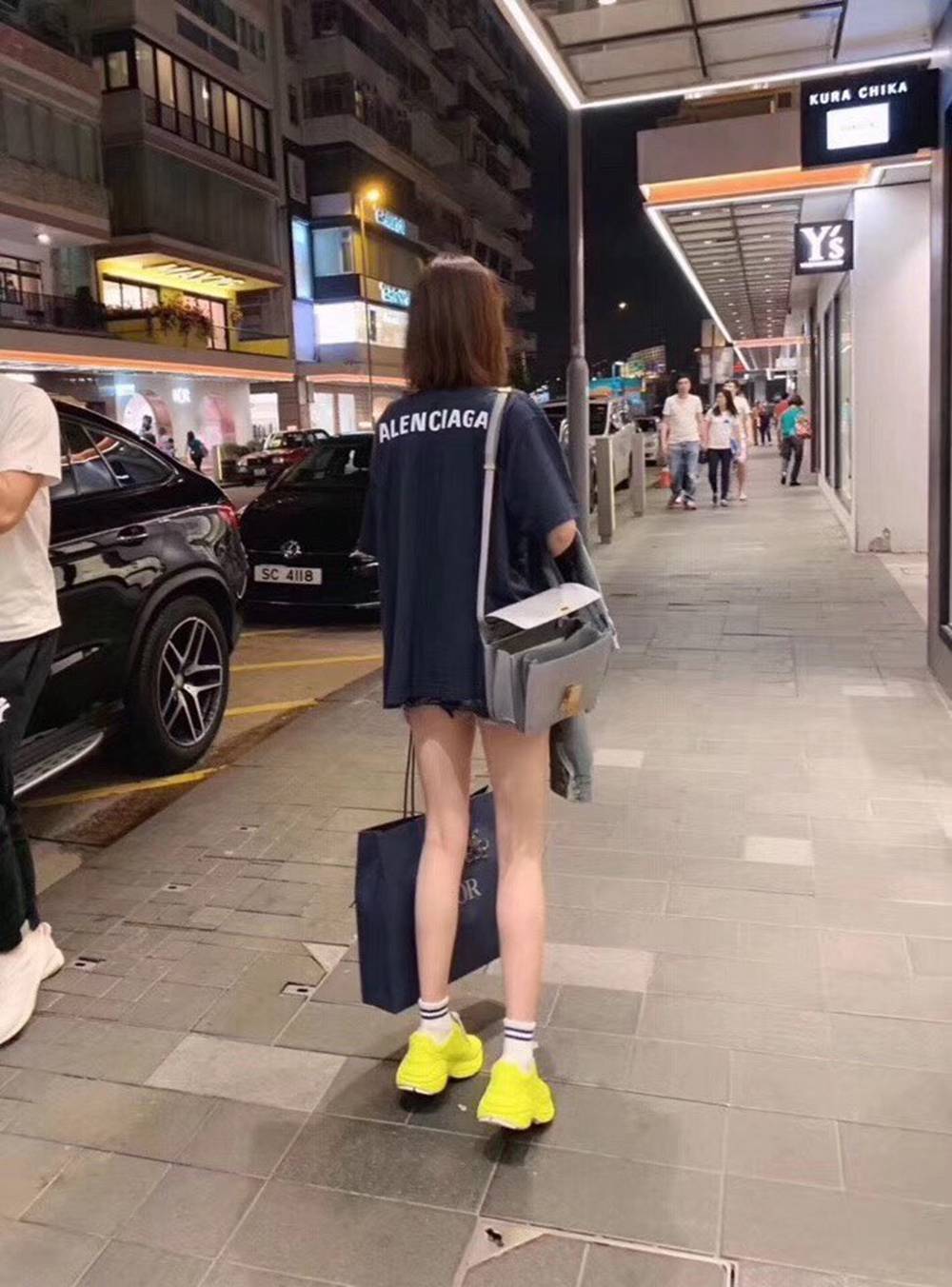 Ba1en*iaga BLCG 20ss black back letter short sleeve