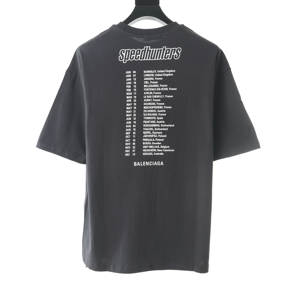 Ba1en*iaga 20FW 24 hours news short sleeve T-shirt