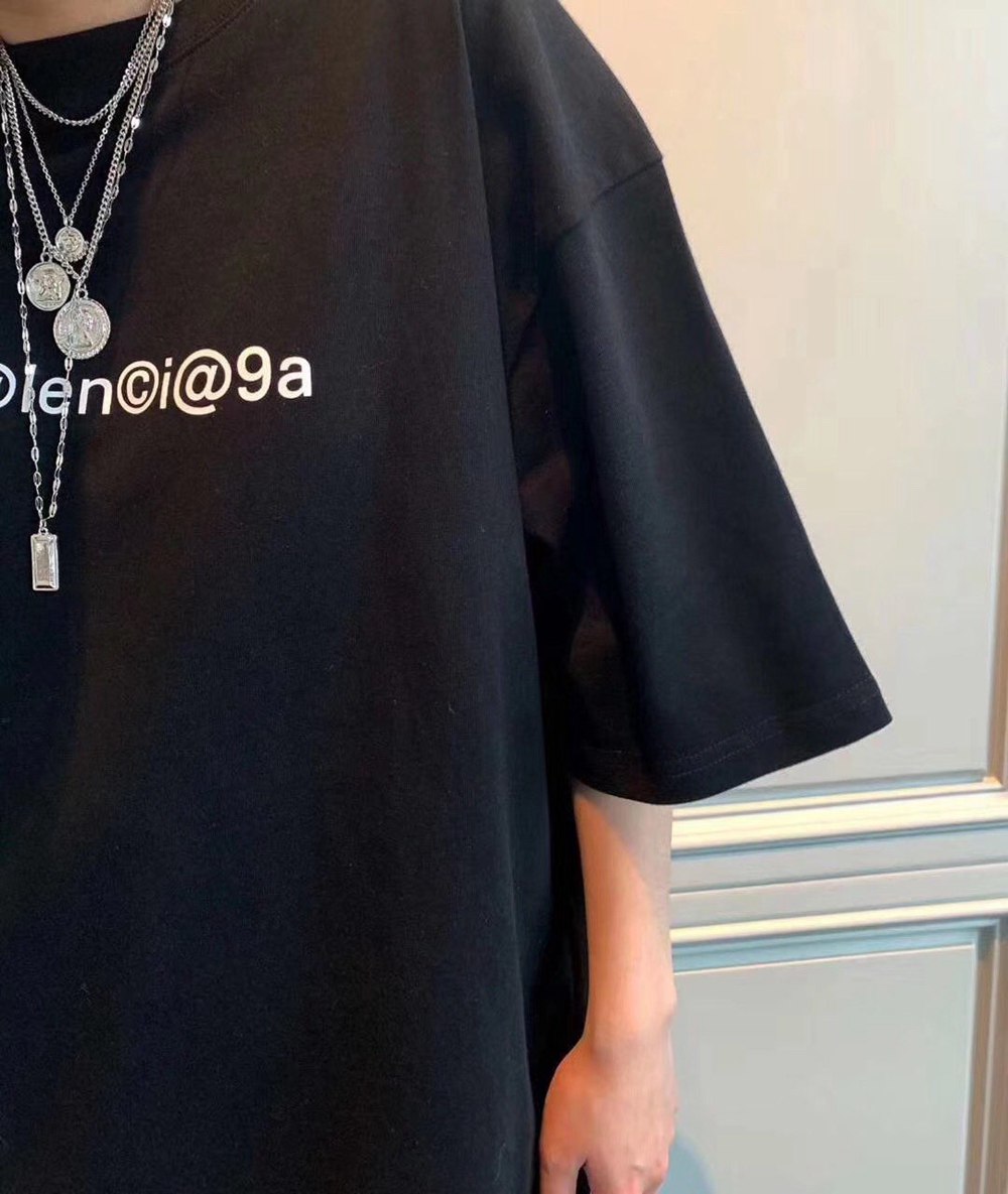 Ba1en*iaga BLCG 20ss short-sleeved T-shirt with logo on chest (envelope packaging