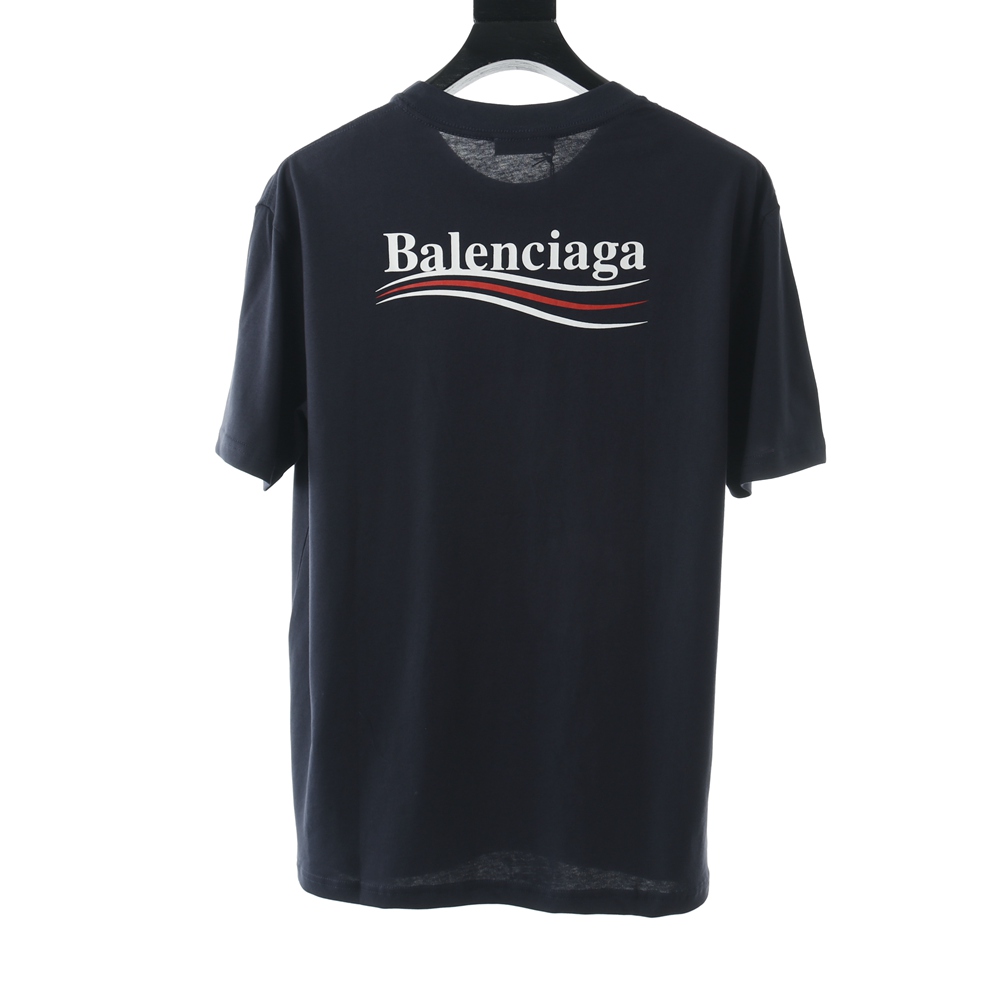 Ba1en*iaga BLCG 20ss classic navy blue cola short sleeve