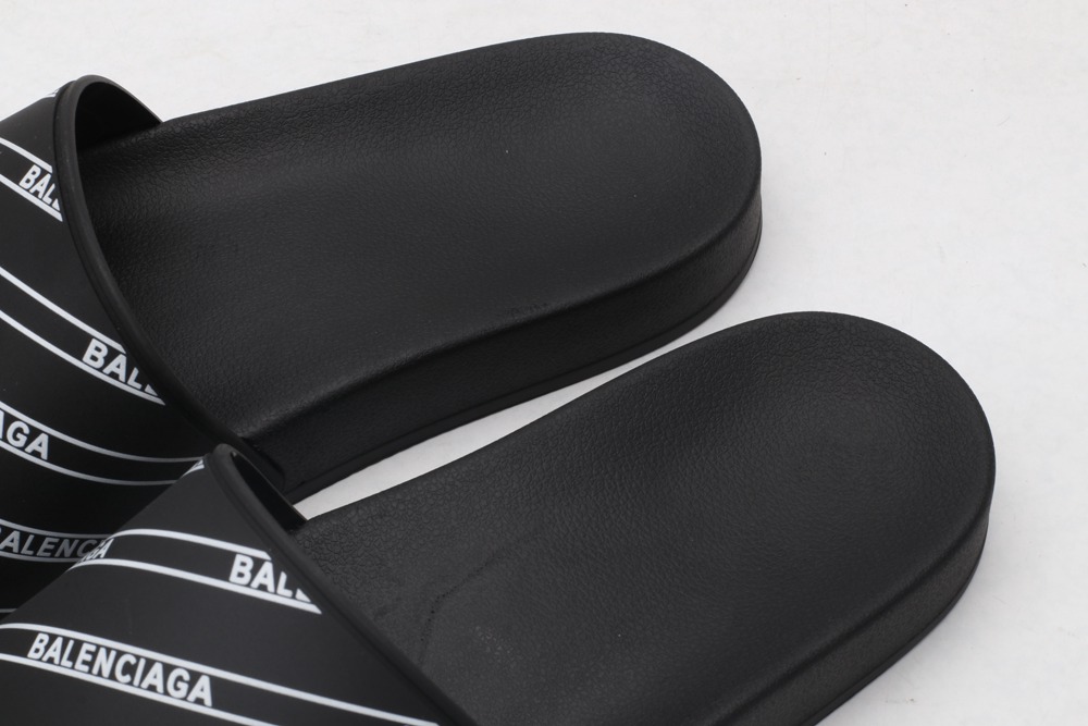 BLG Rubber Slides Stripe Logo Piscine - Black