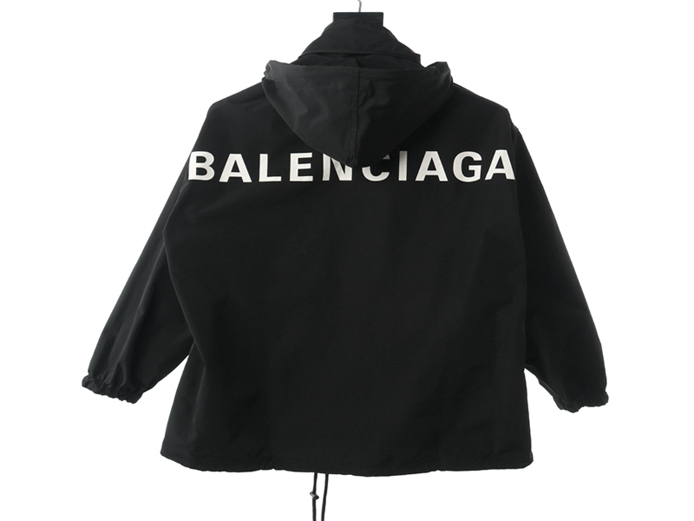 BLCG Logo Back Trench Coat Black