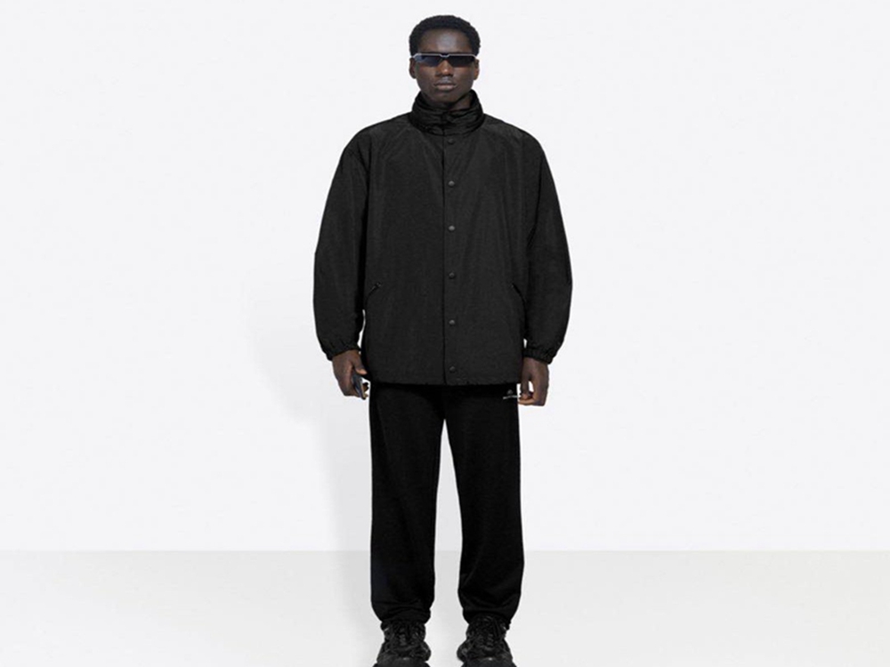 BLCG Logo Back Trench Coat Black