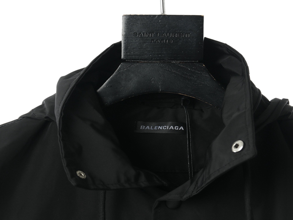 BLCG Logo Back Trench Coat Black