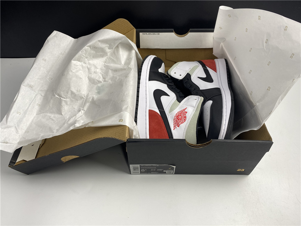 Air Jordan 1 Mid SE Red Black Toe(852542 100)