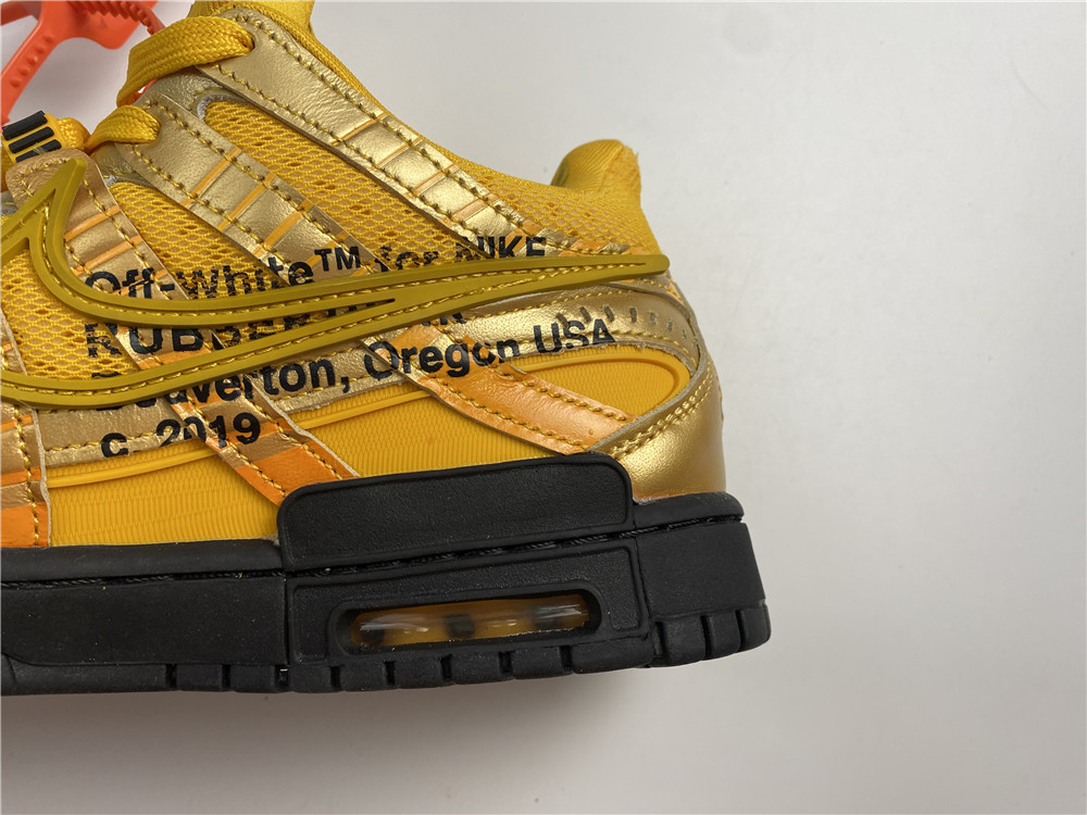 Off-White x Air Rubber Dunk University Gold( CU6015 700)
