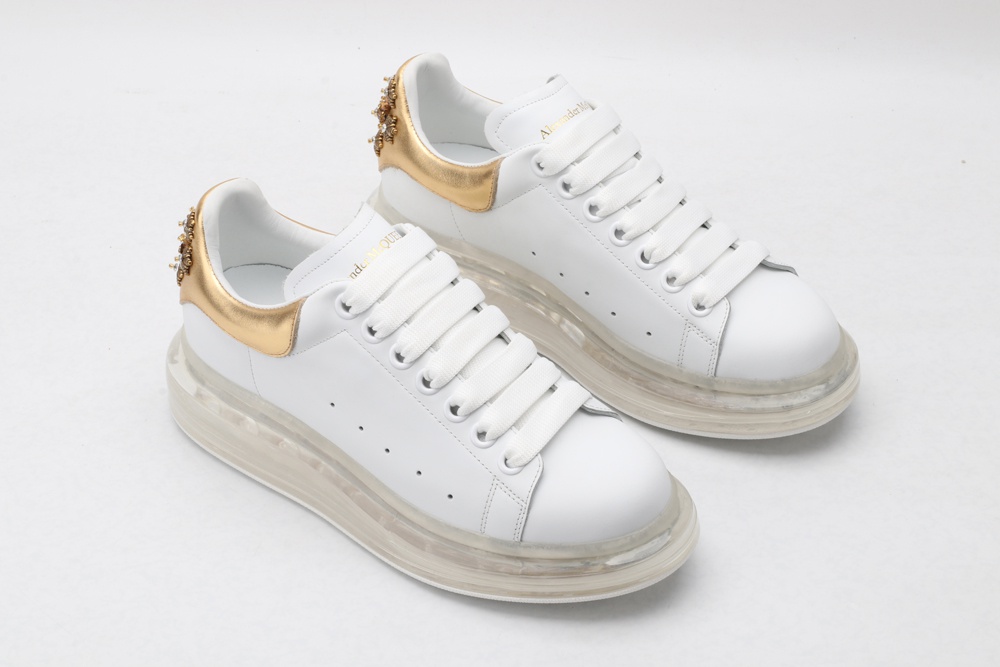AMQ oversized sneakers with gold heel