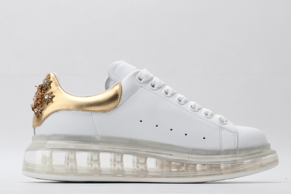AMQ oversized sneakers with gold heel
