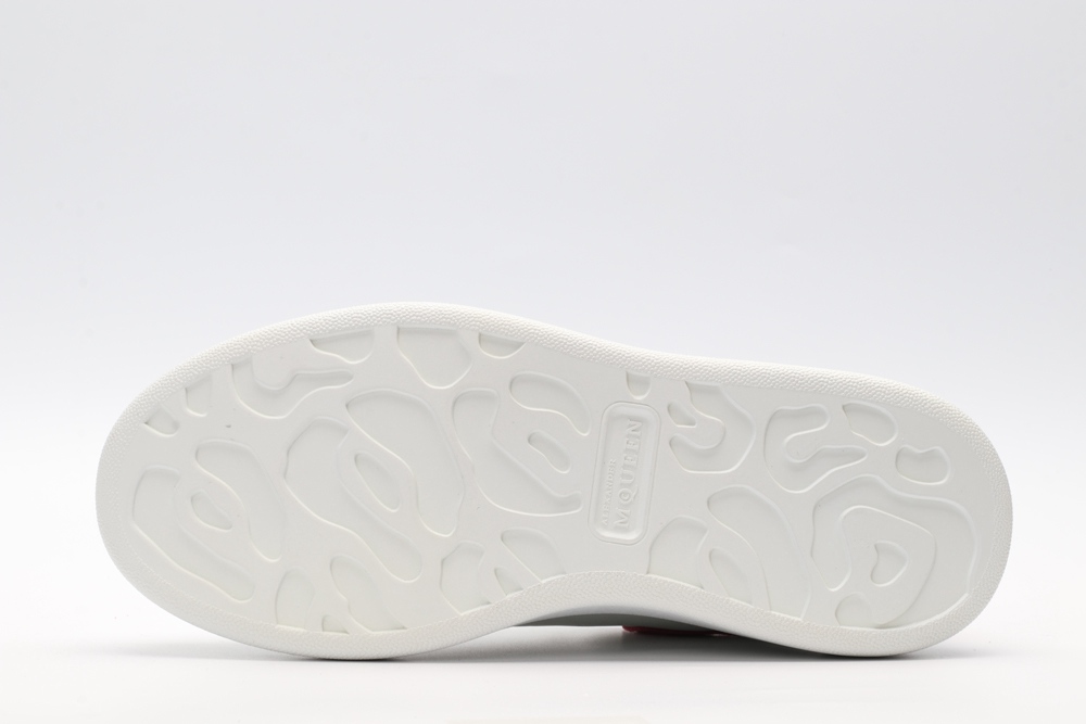 AMQ White & Red Beetle Oversized Sneakers