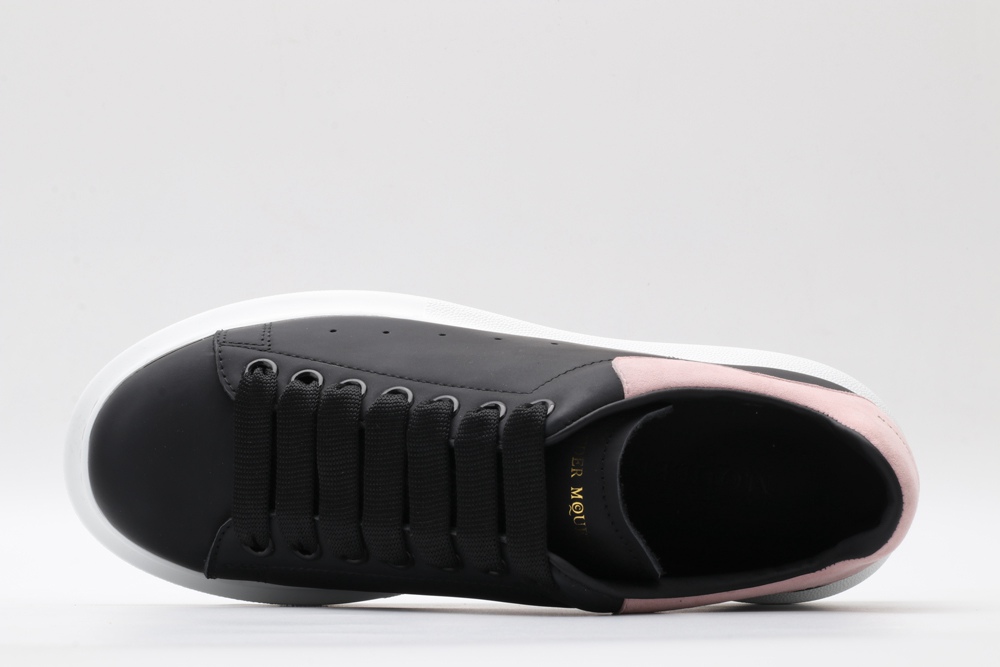 AMQ oversized black sneakers with rose heel