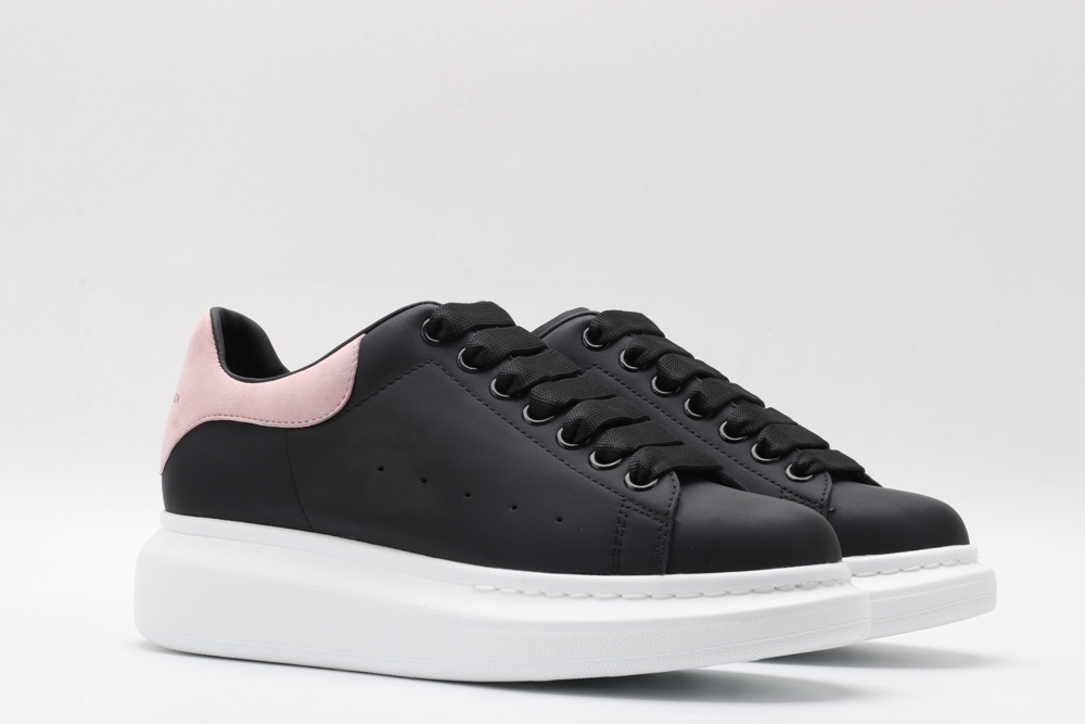 AMQ oversized black sneakers with rose heel