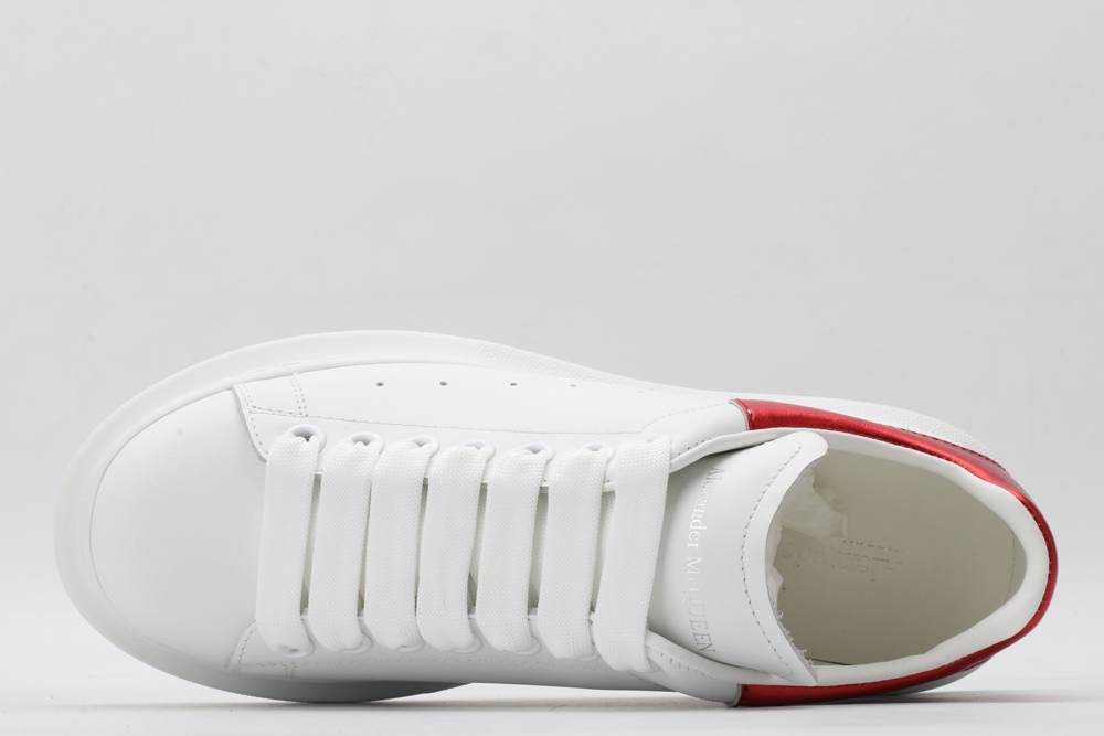 AMQ red foil embellished chunky leather sneakers