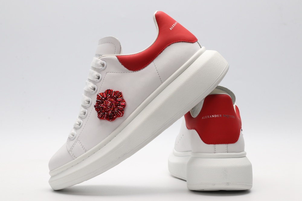 AMQ oversized sneakers with red heel