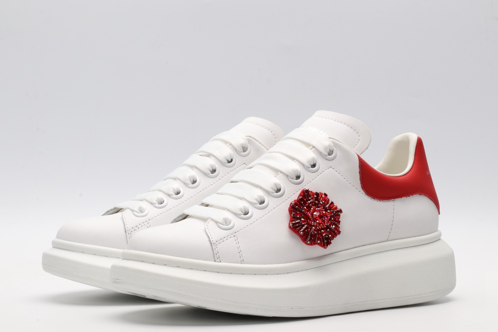 AMQ oversized sneakers with red heel