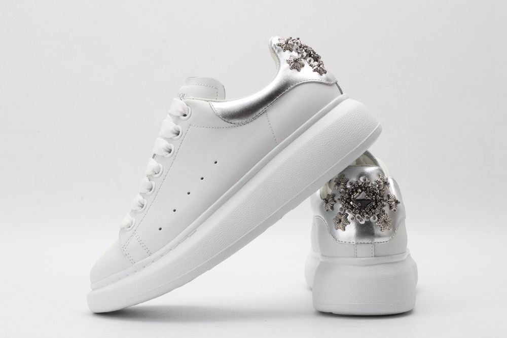 AMQ oversized sneakers with siL*Ver heel