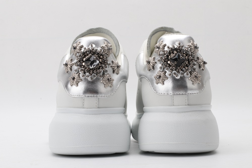 AMQ oversized sneakers with siL*Ver heel