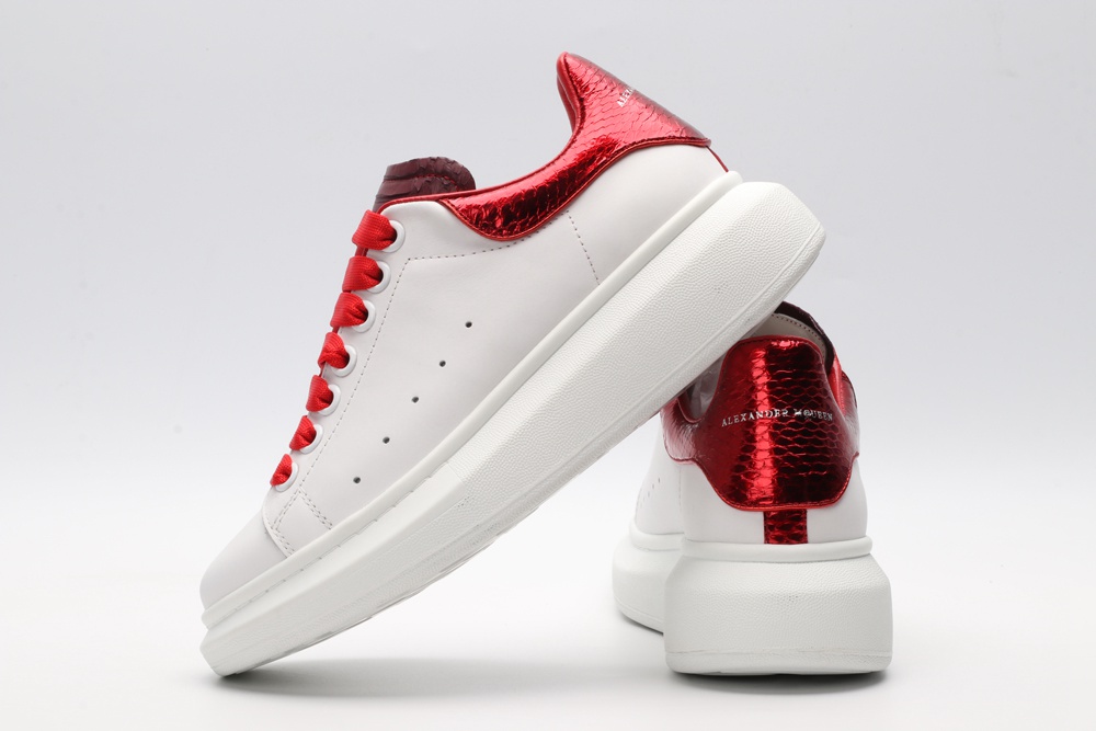 AMQ oversized sneakers with red heel