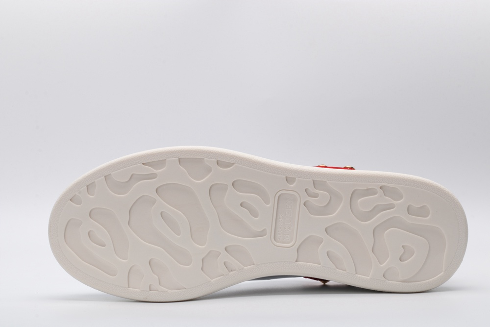 AMQ White Studded Logo Oversized Sneakers