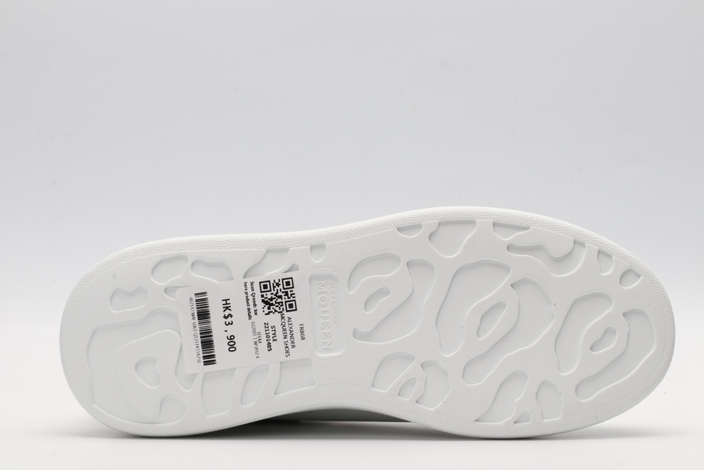 AMQ White & Blue Oversized Sneakers