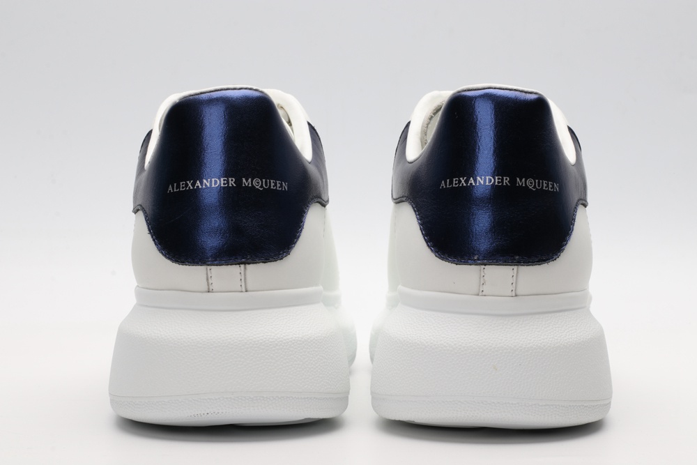 AMQ White & Blue Oversized Sneakers