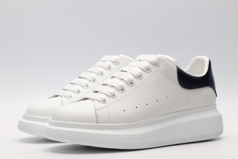 AMQ White & Blue Oversized Sneakers