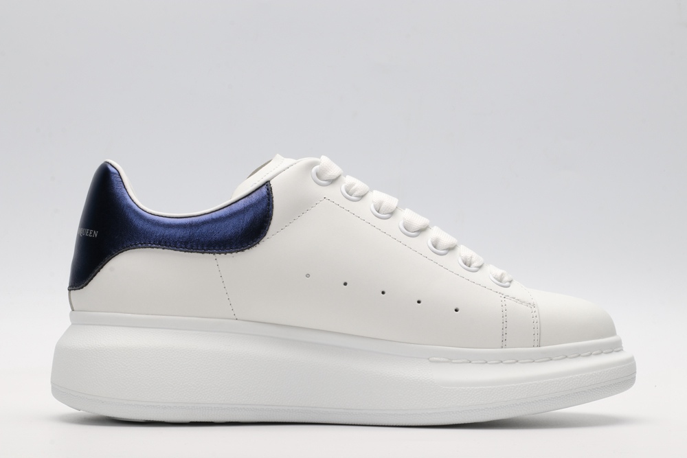 AMQ White & Blue Oversized Sneakers