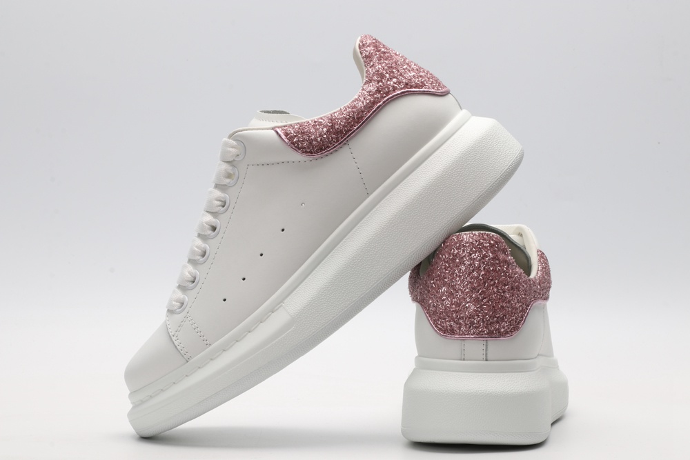 AMQ White & Rose Tiny Dancer Oversized Sneakers