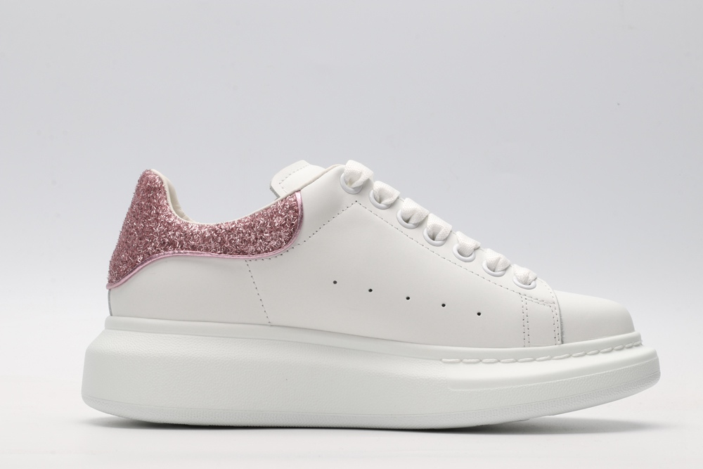 AMQ White & Rose Tiny Dancer Oversized Sneakers