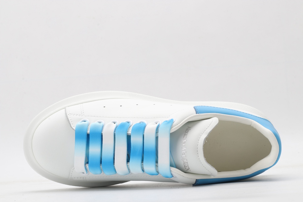 AMQ oversized sneakers with sky blue heel
