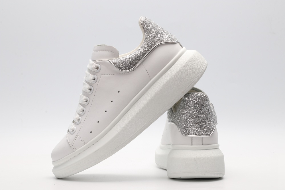 AMQ oversized sneakers with siL*Ver heel