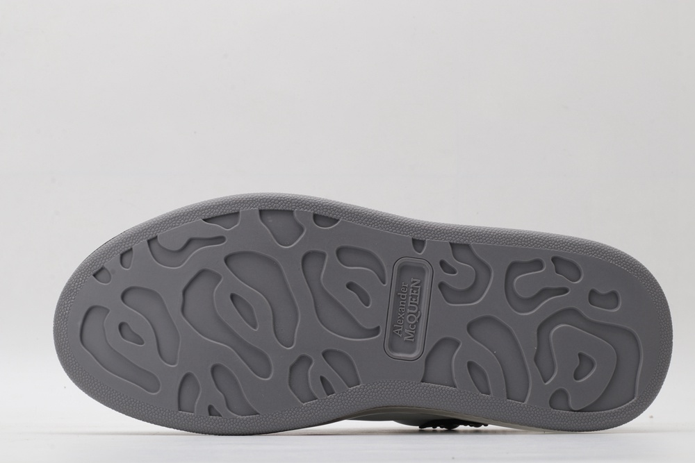 AMQ White Studded Logo Oversized Sneakers