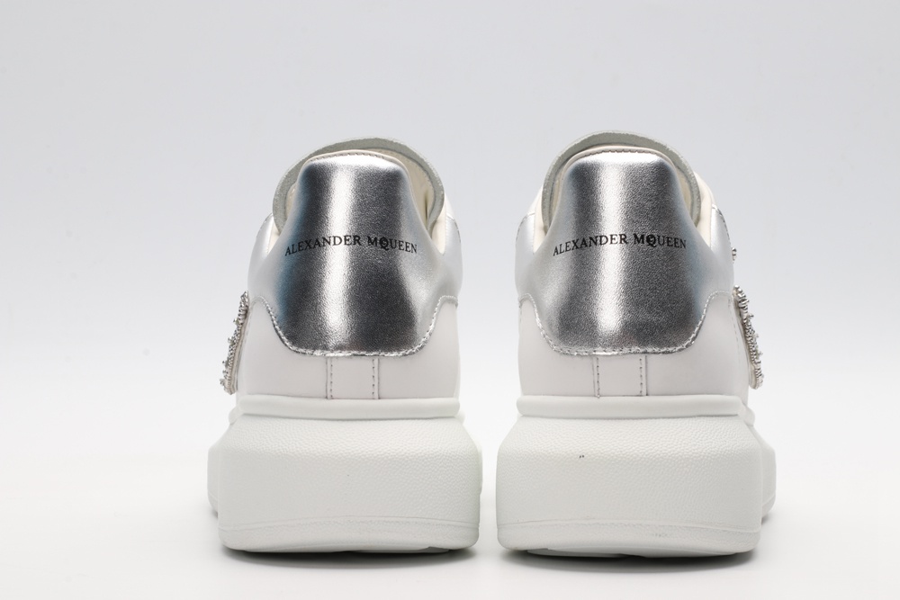 AMQ oversized sneakers with siL*Ver heel