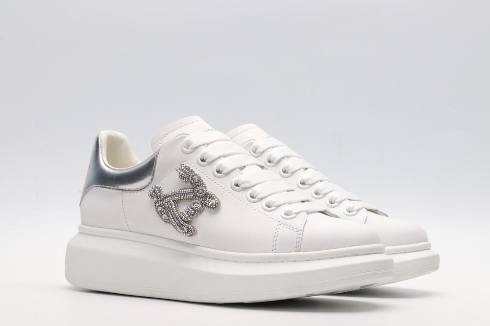 AMQ oversized sneakers with siL*Ver heel