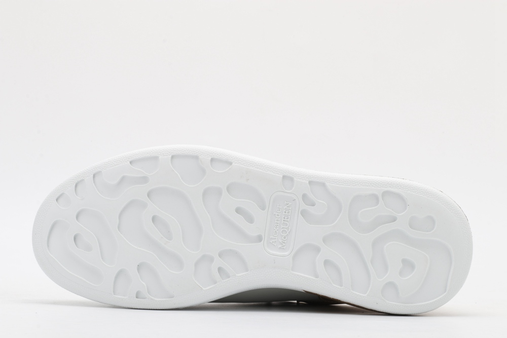 AMQ oversized sneakers with gold heel