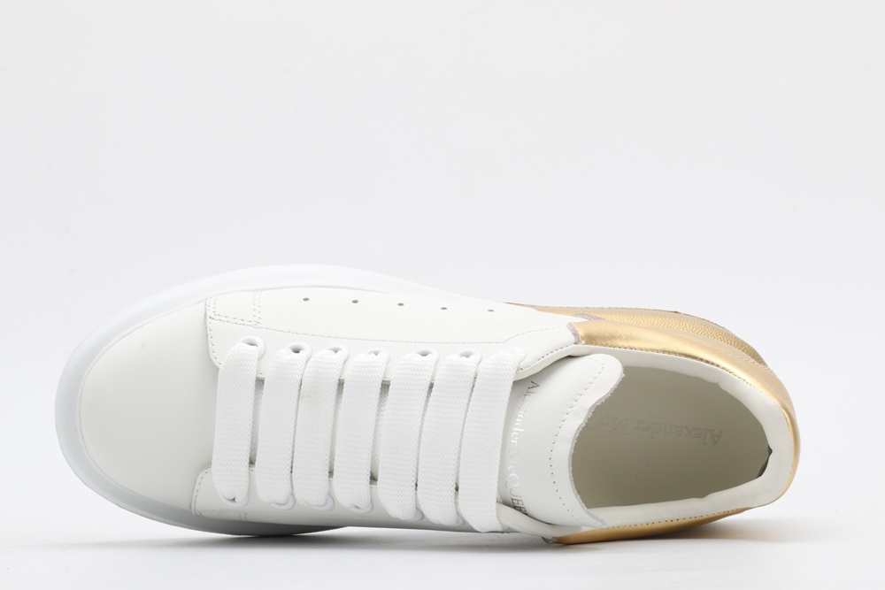 AMQ oversized sneakers with gold heel