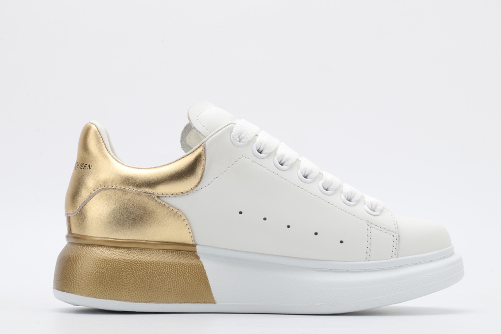AMQ oversized sneakers with gold heel