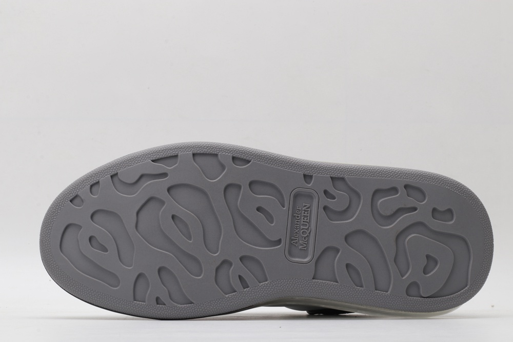 AMQ White & Black Python Oversized Sneakers