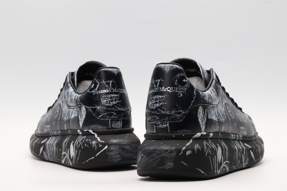 AMQ black oversized sneakers