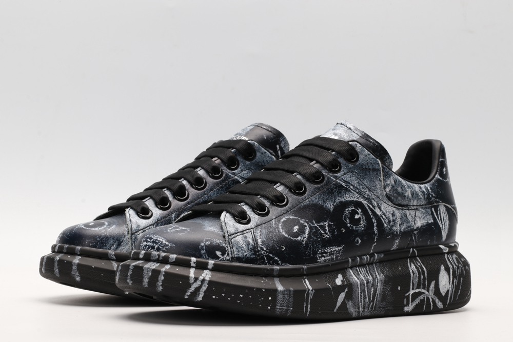 AMQ black oversized sneakers