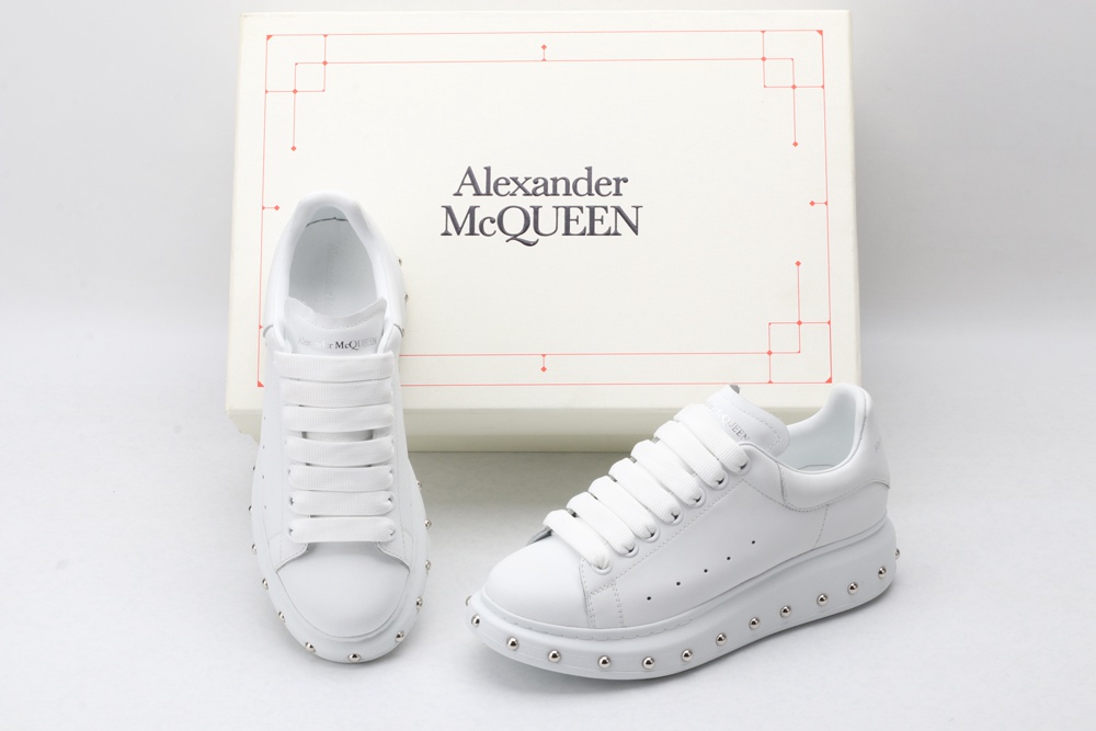 AMQ white oversized sneakers
